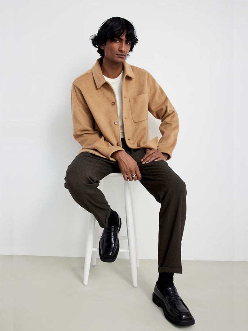 Regular Brushed Overshirt - Image 3