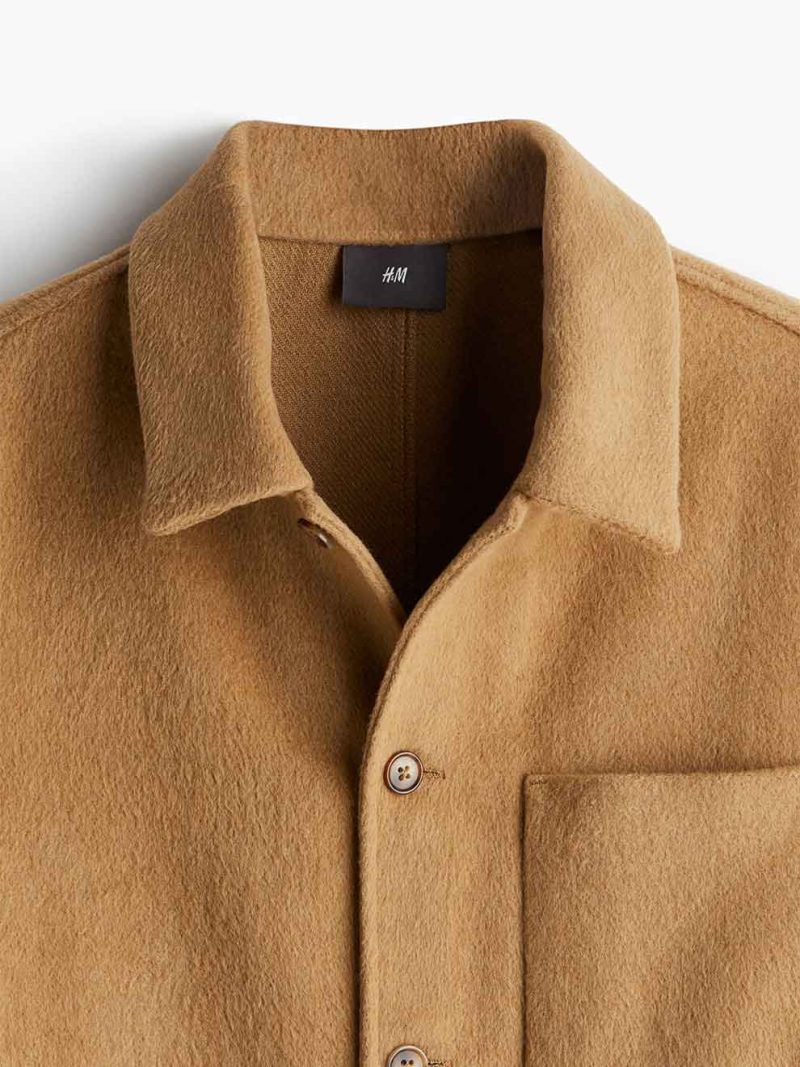 Regular Brushed Overshirt - Image 5