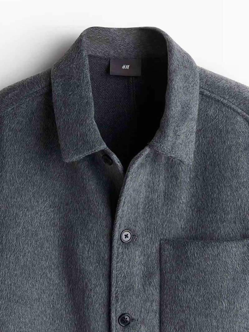 Regular Brushed Overshirt - Image 7