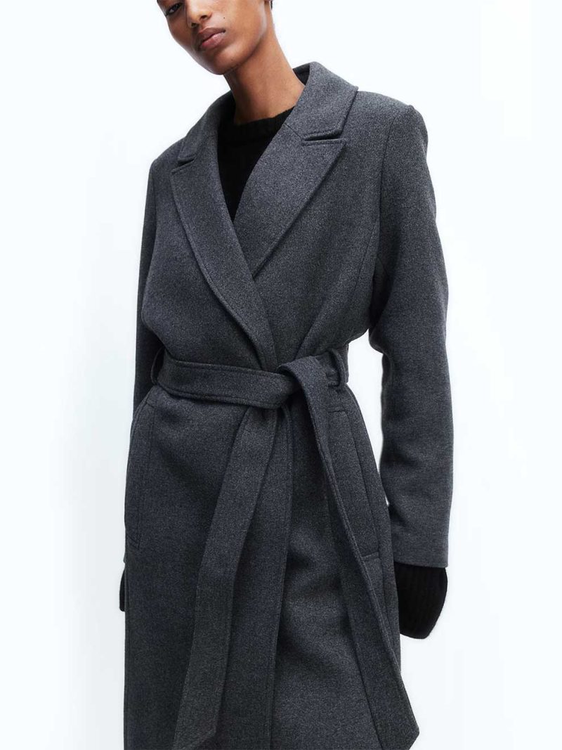 Tie Belt Coat - Image 10