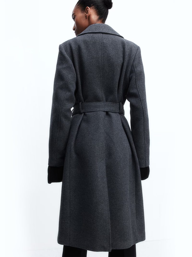 Tie Belt Coat - Image 9