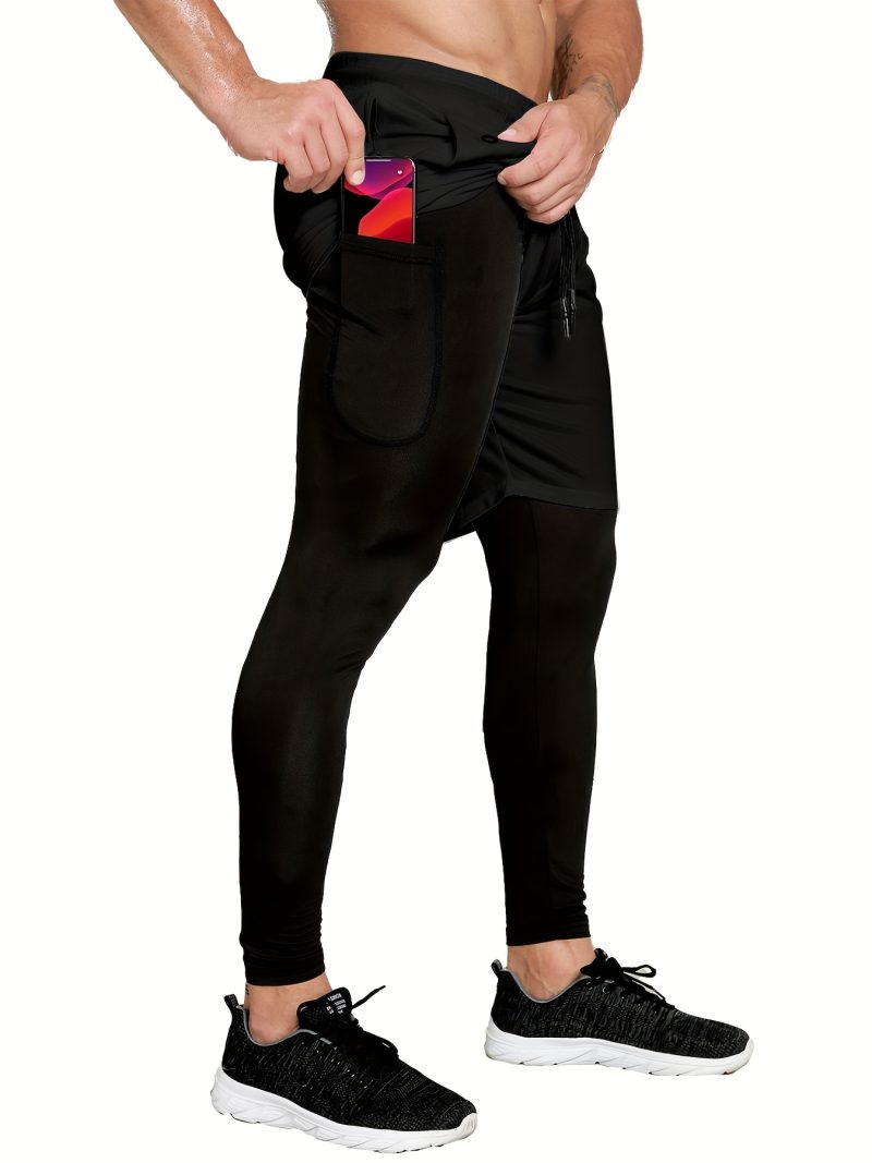 OEBLD Men's 2-in-1 Workout Shorts With Pocket - Image 5