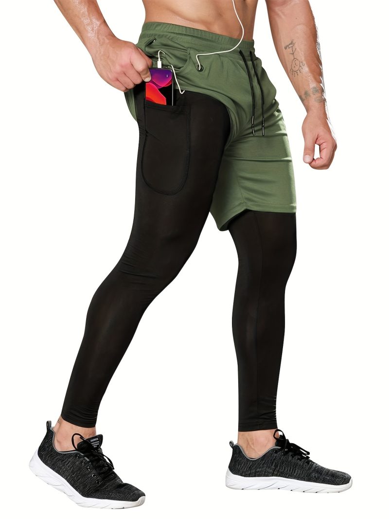OEBLD Men's 2-in-1 Workout Shorts With Pocket - Image 8