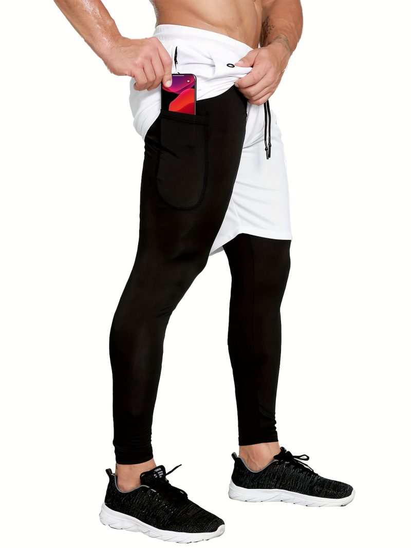 OEBLD Men's 2-in-1 Workout Shorts With Pocket - Image 7