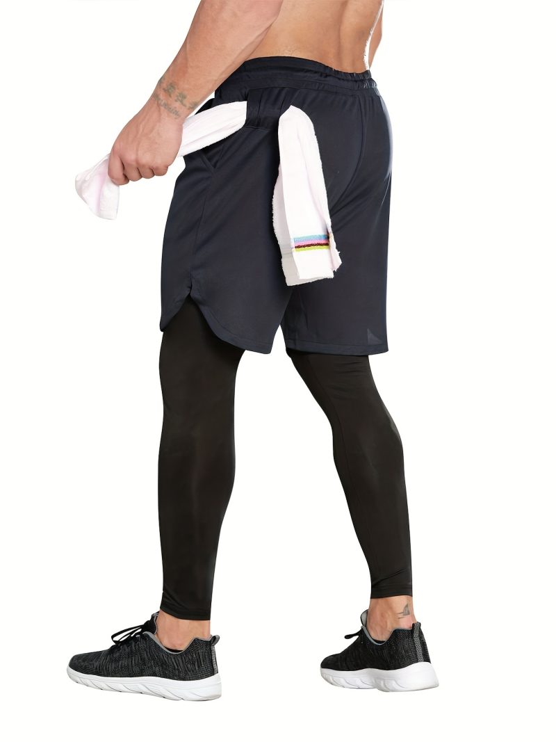 OEBLD Men's 2-in-1 Workout Shorts With Pocket - Image 10