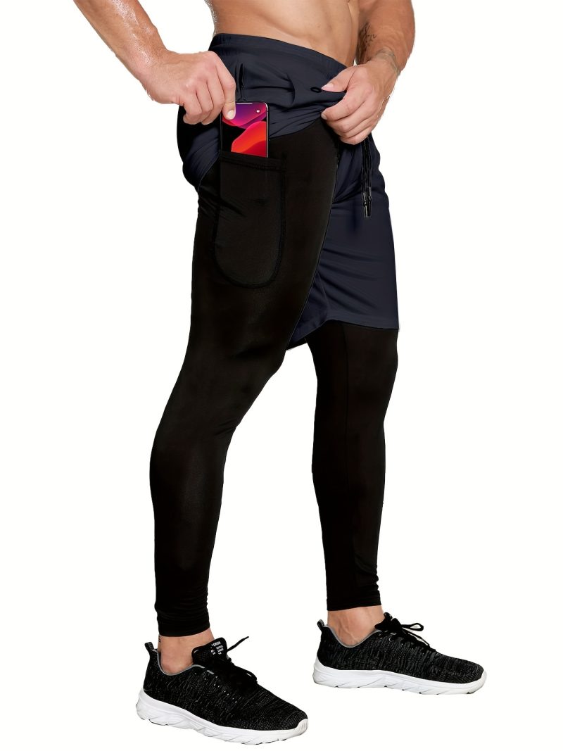 OEBLD Men's 2-in-1 Workout Shorts With Pocket - Image 2