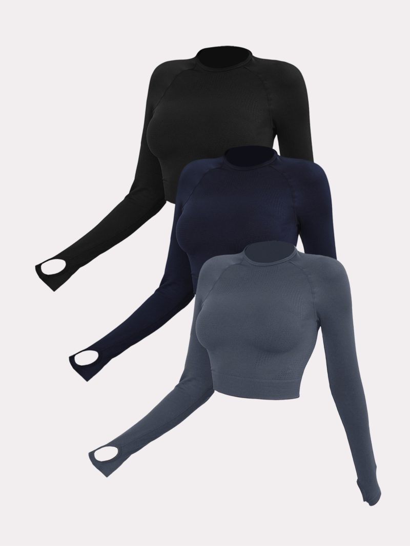 Women's High-Elasticity Long Sleeve t-shirt - Image 4