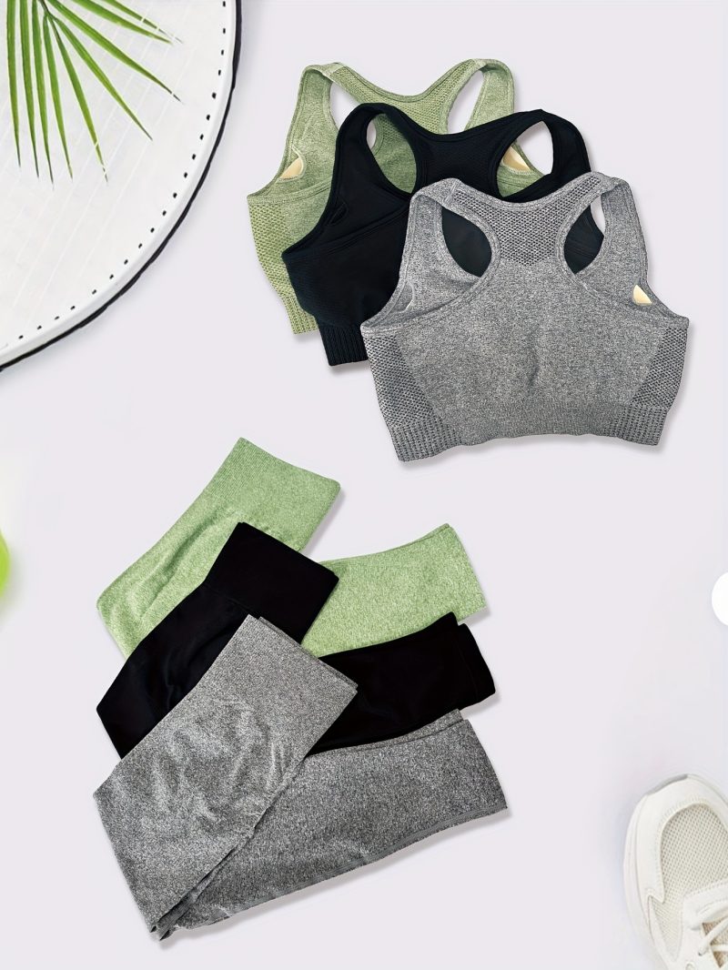 Seamless Women Bra and Leggings Set - Image 3