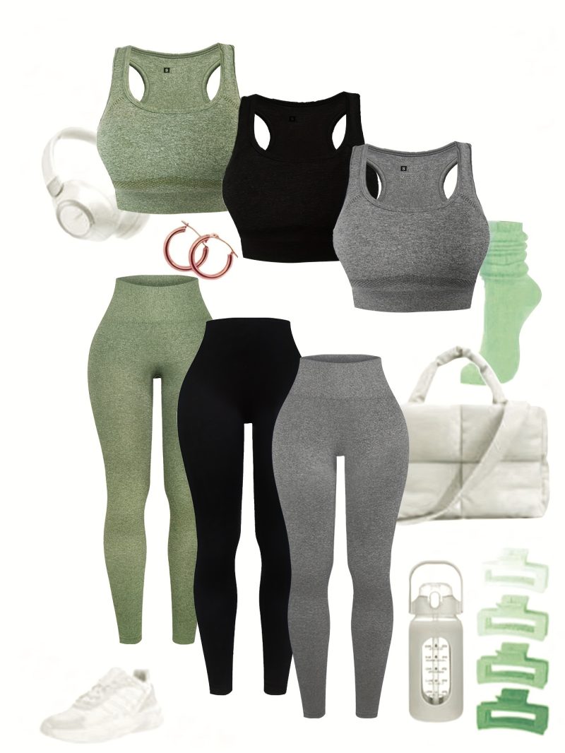 Seamless Women Bra and Leggings Set - Image 2