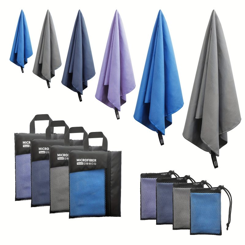 Microfiber Towel With Mesh Bag