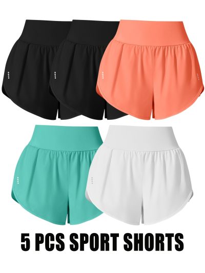 5-Pack Women'S Casual Sport Shorts