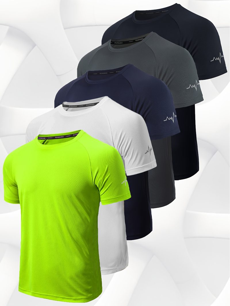 5 Pack Men's Casual Athletic Gym T-Shirts - Image 7
