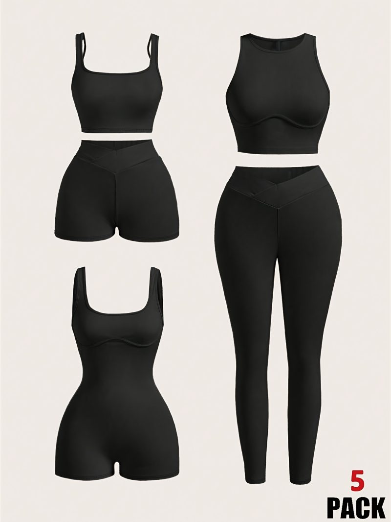 Women's Casual Fashion Solid Color High Elastic Bodysuit