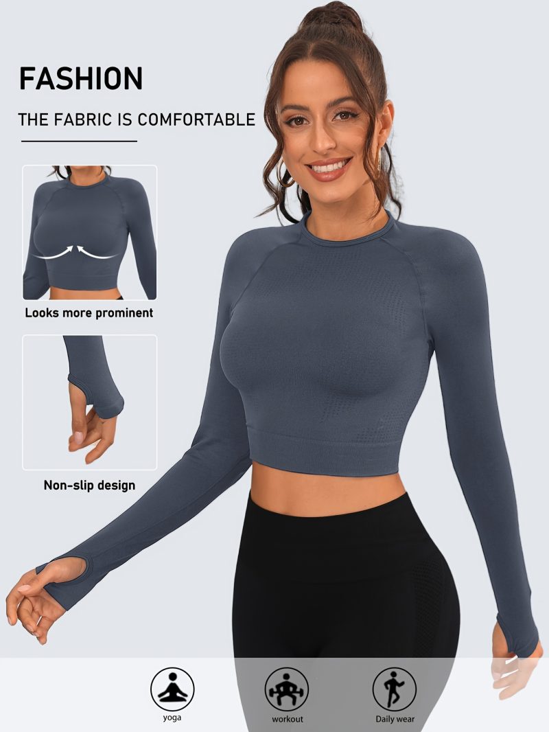 Women's High-Elasticity Long Sleeve t-shirt - Image 5