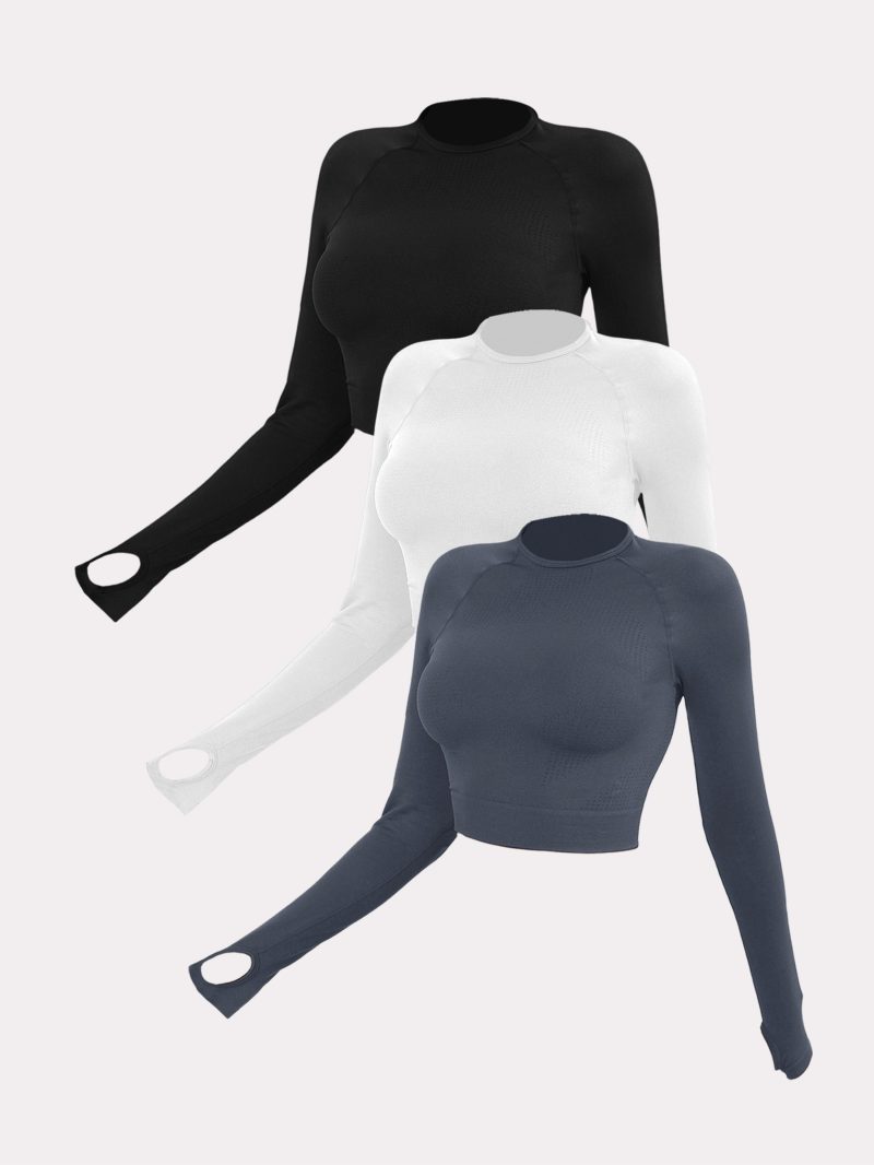 Women's High-Elasticity Long Sleeve t-shirt - Image 3