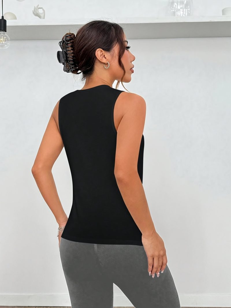 Women Sleeveless Athletic Tank Top - Image 3