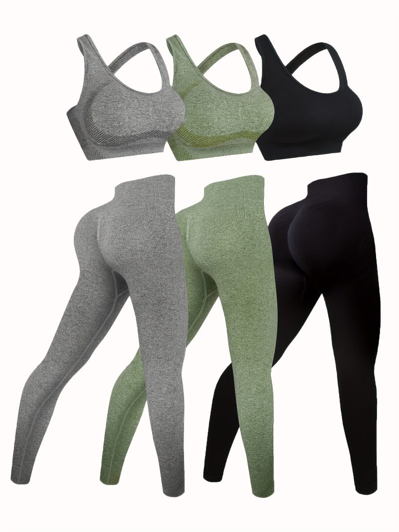 Seamless Women Bra and Leggings Set - Image 4