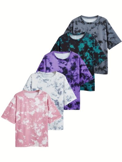 5pcs Women's Casual Sports T-shirt