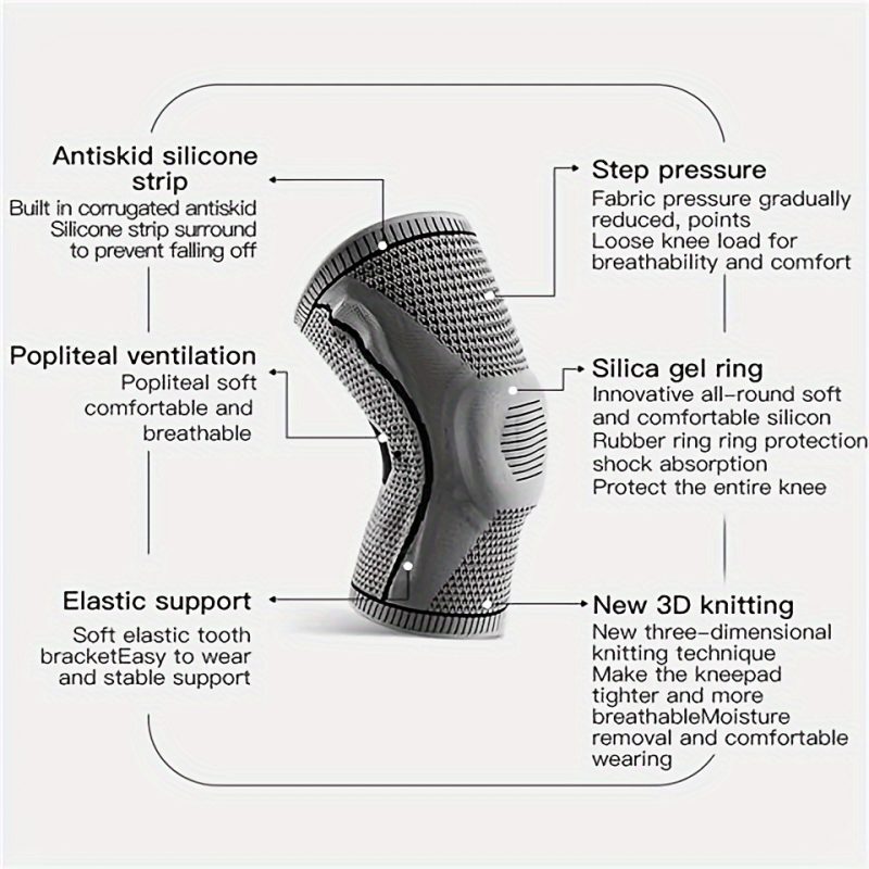 2pcs Knee Brace with Silicone Support - Image 10