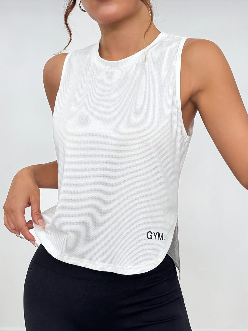 Women Sleeveless Athletic Tank Top - Image 2
