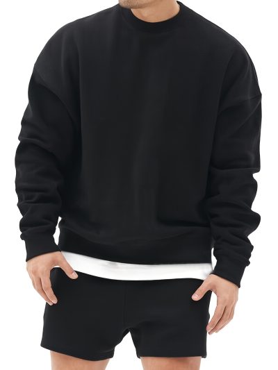 Casual Trendy Solid Color Fashion Round Neck Sweatshirt