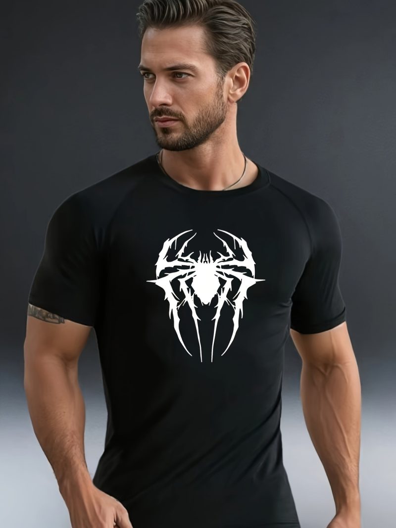 Men Spider Design Compression T-Shirt - Image 3