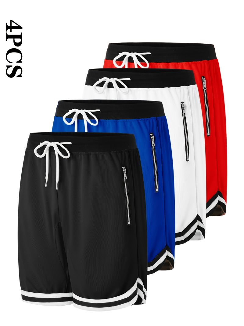 4pcs Men's Casual Athletic Shorts - Image 2