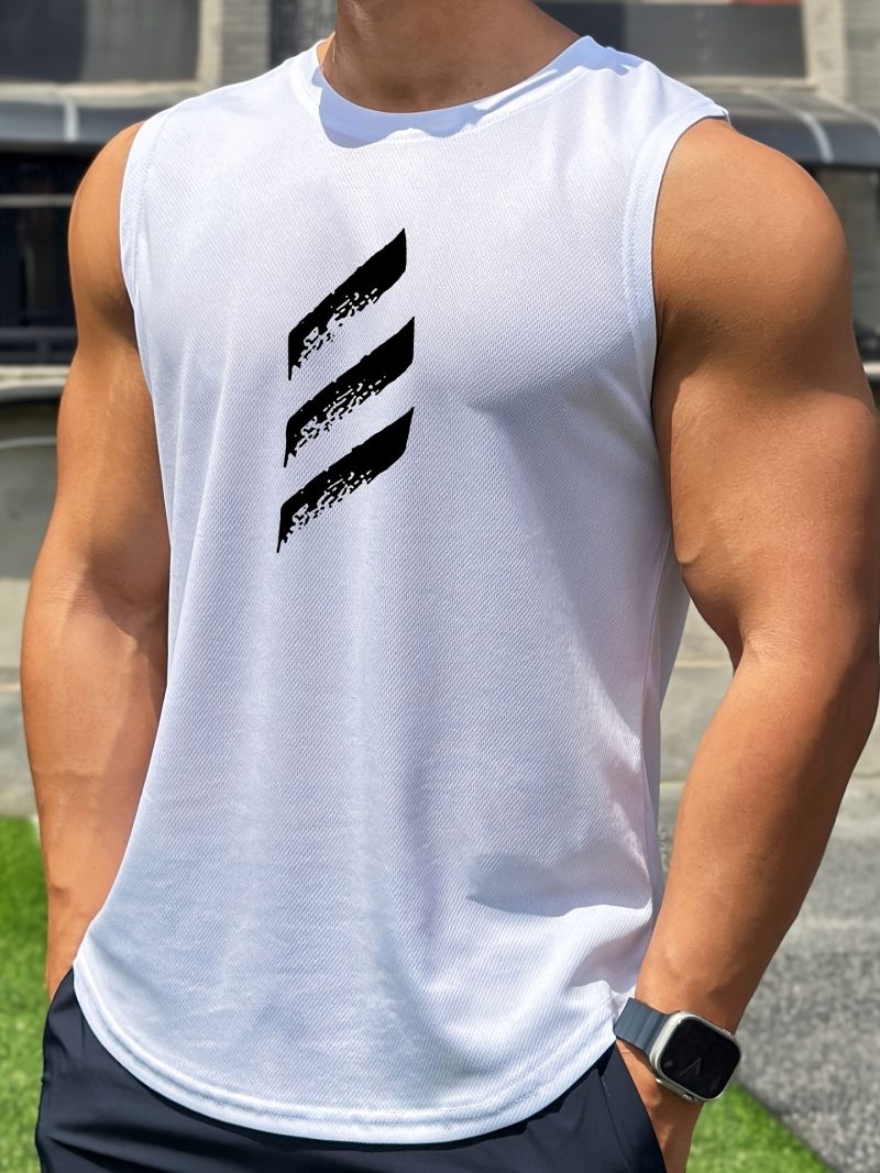 Men Sleeveless Mesh Tank Top - Image 2