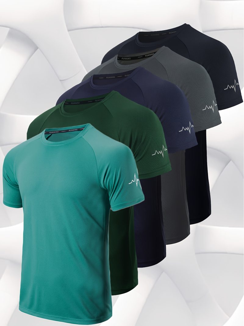 5 Pack Men's Casual Athletic Gym T-Shirts - Image 4