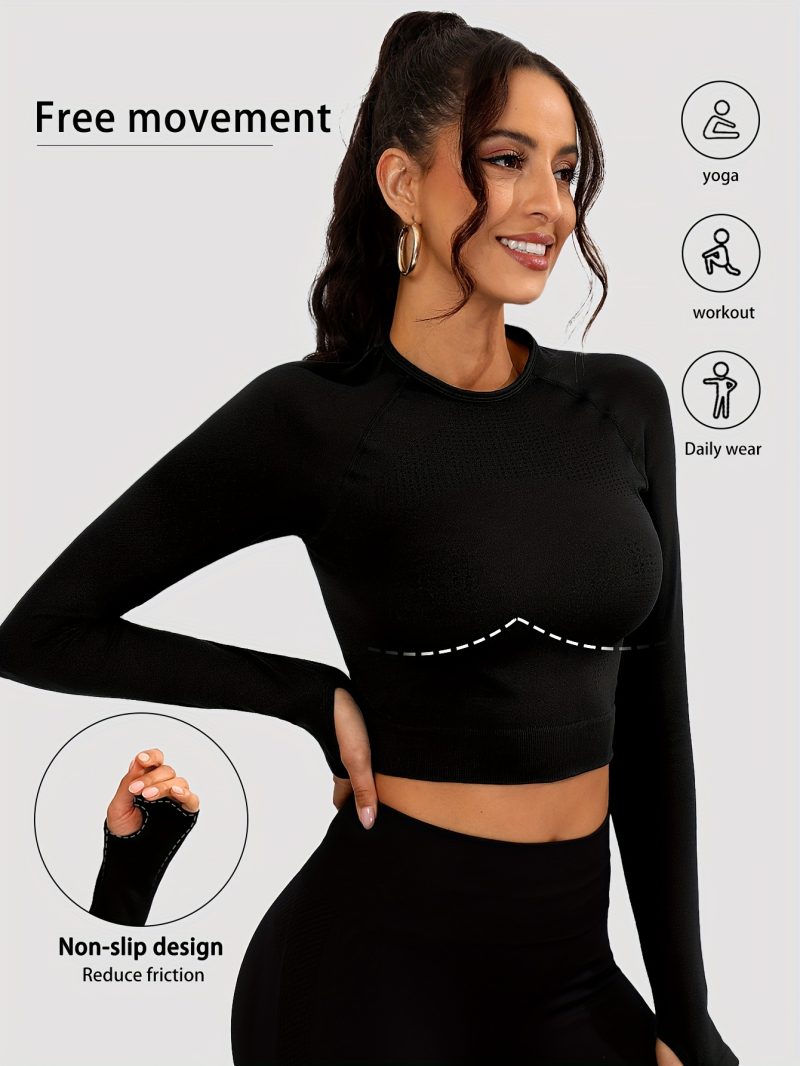 Women's High-Elasticity Long Sleeve t-shirt - Image 6