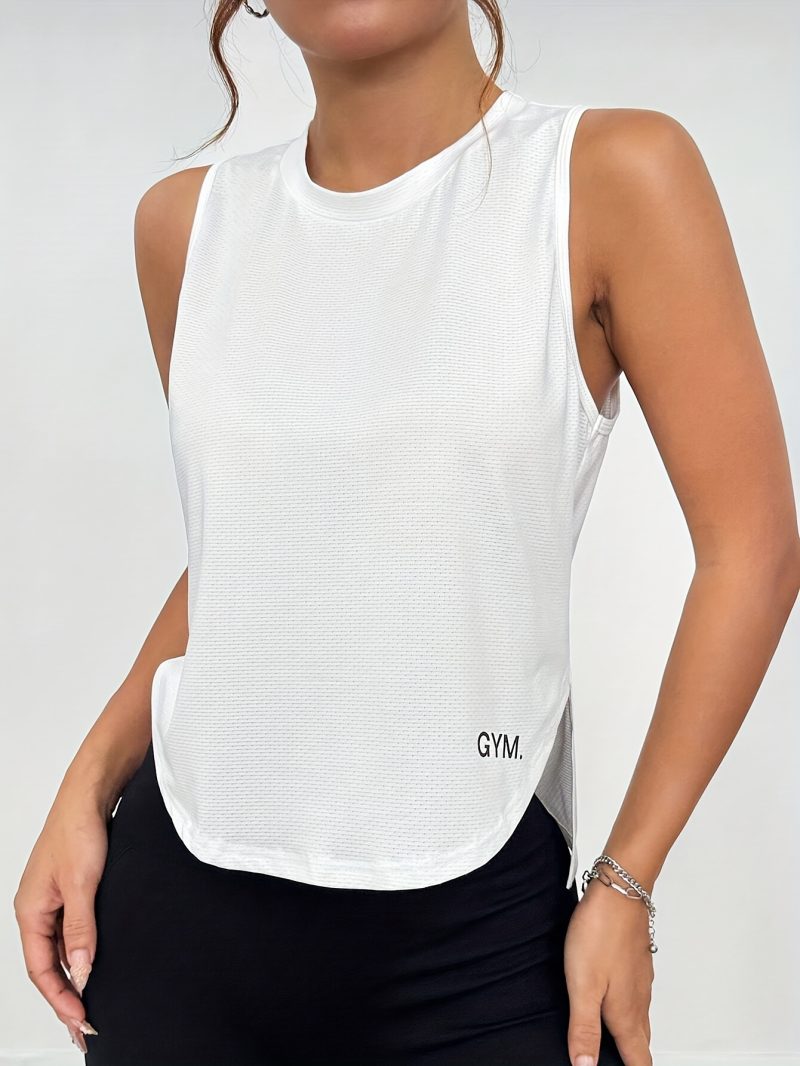 Women Sleeveless Athletic Tank Top - Image 6