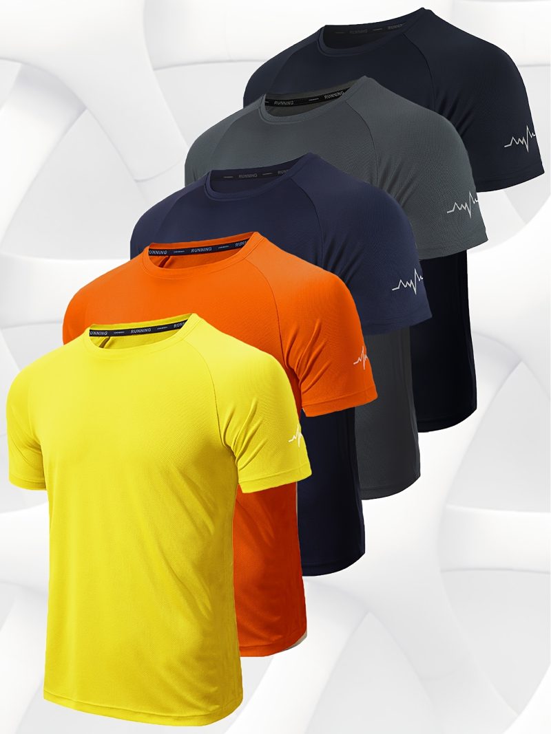 5 Pack Men's Casual Athletic Gym T-Shirts - Image 6
