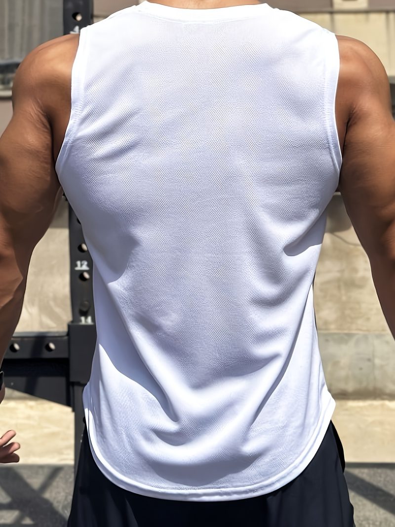 Men Sleeveless Mesh Tank Top - Image 8
