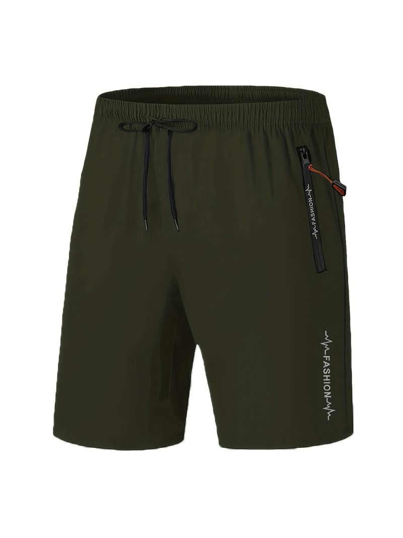 Men 5pcs Casual Workout Shorts with Zipper Pocket - Image 10