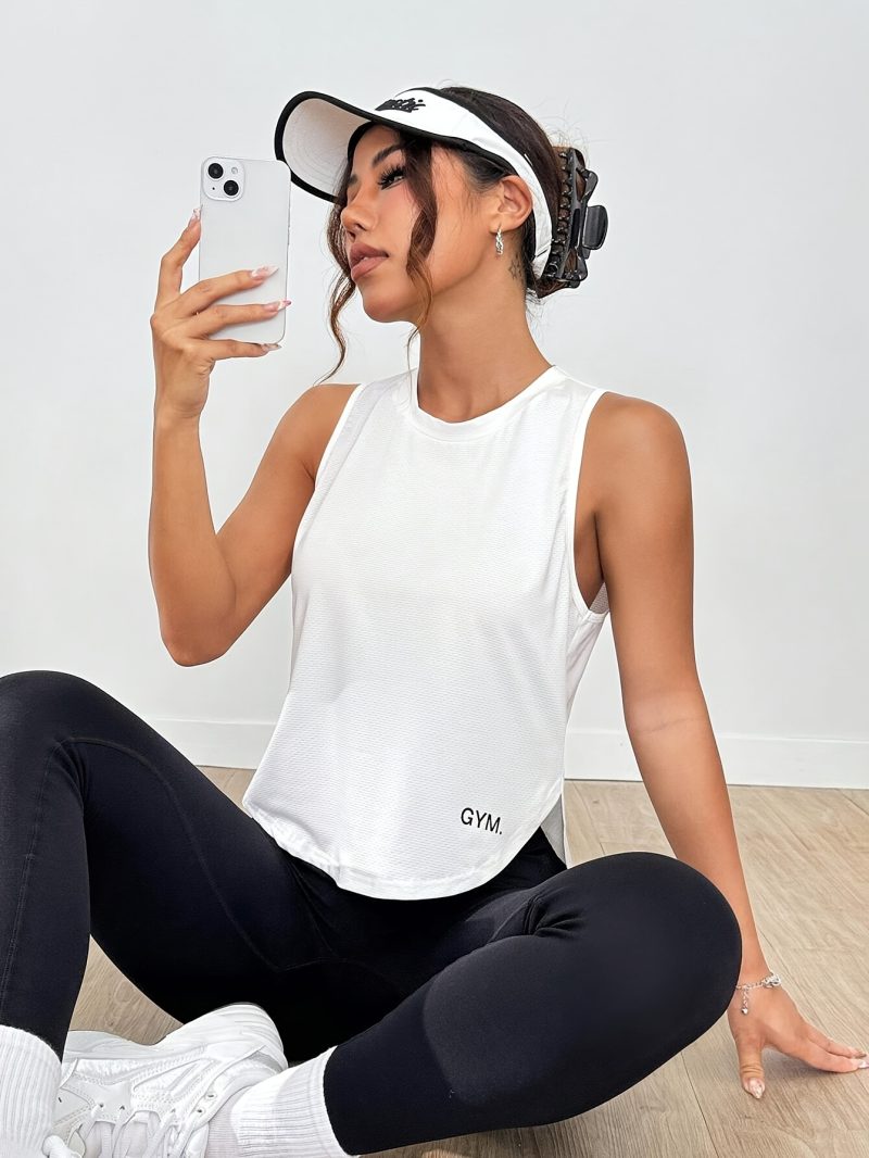 Women Sleeveless Athletic Tank Top - Image 8