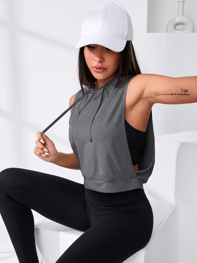 Women Casual Sleeveless Hooded Vests