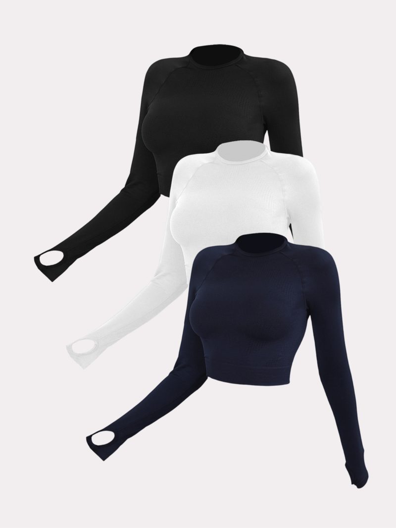 Women's High-Elasticity Long Sleeve t-shirt - Image 2