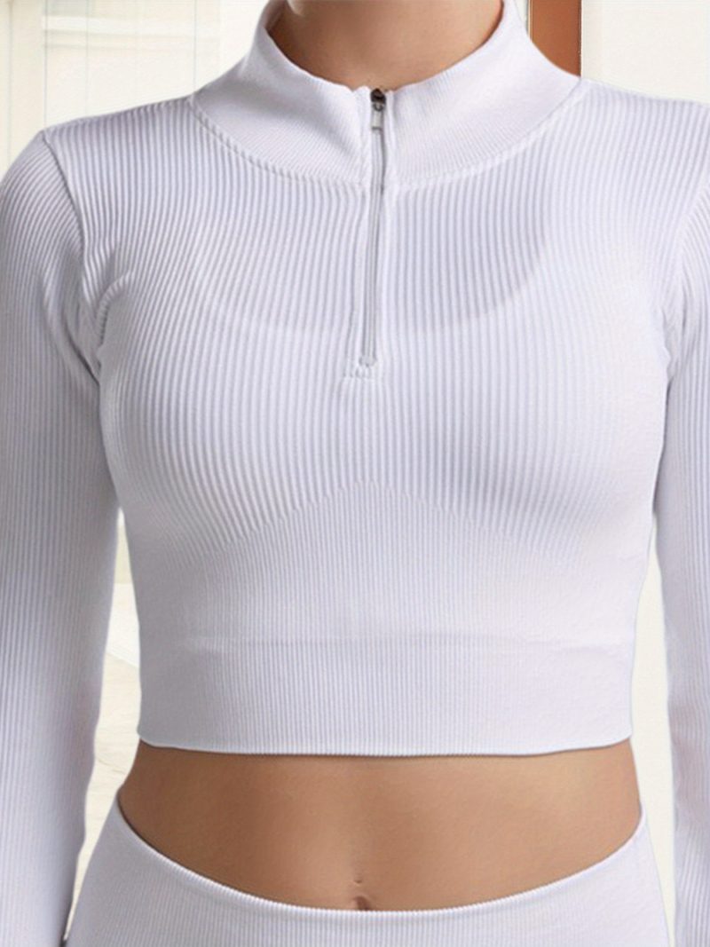 Women Workout Jacket Solid Color Quick Dry - Image 6