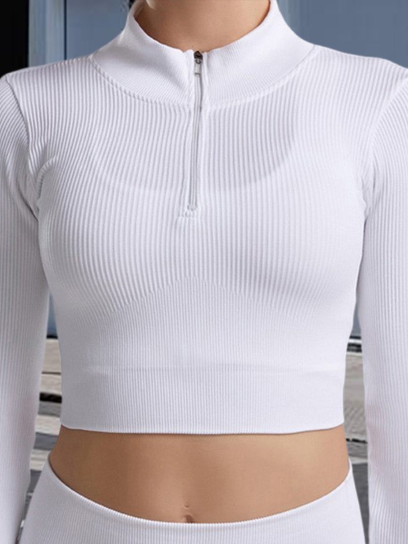 Women Workout Jacket Solid Color Quick Dry - Image 9
