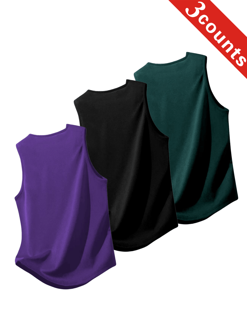 3pcs Men Summer Quick-Dry Moisture-Wicking Mesh Vest - Image 9