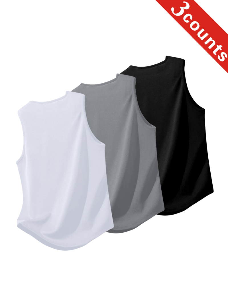 3pcs Men Summer Quick-Dry Moisture-Wicking Mesh Vest - Image 10