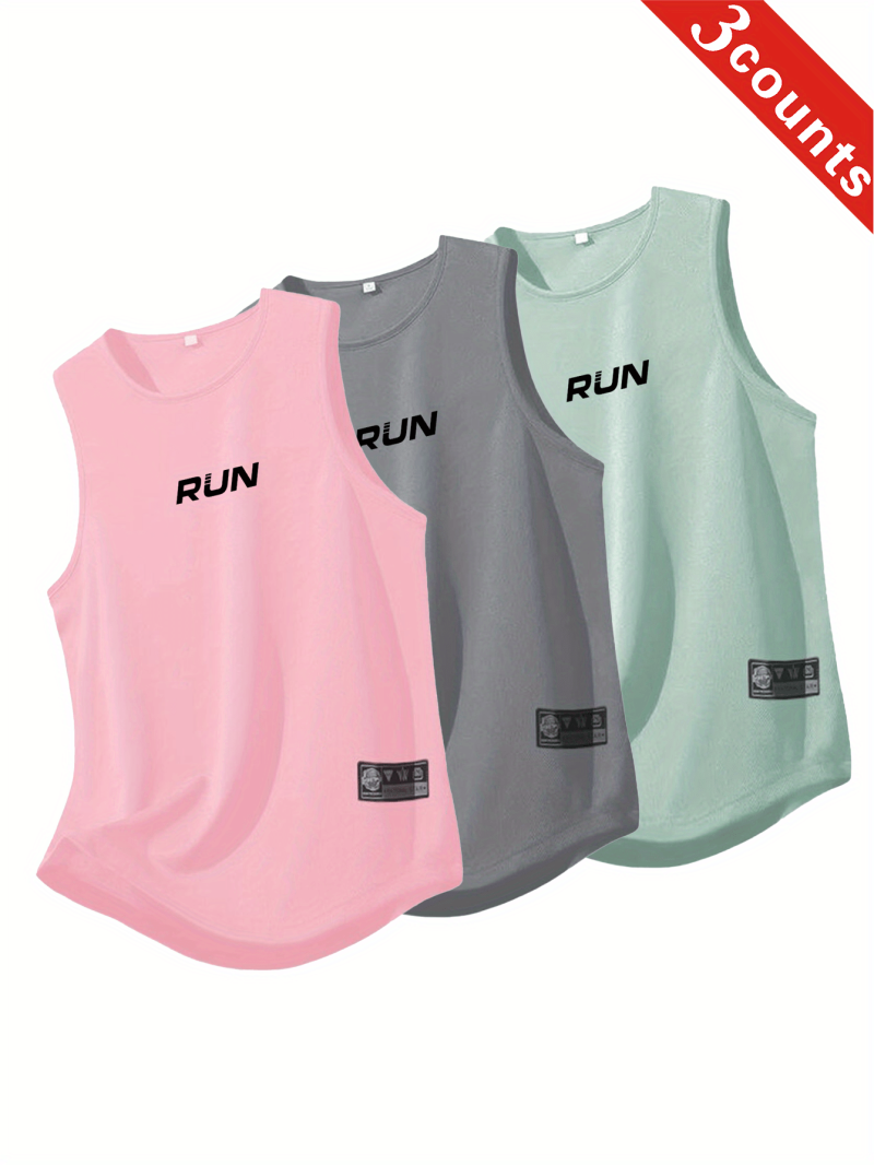 3pcs Men Summer Quick-Dry Moisture-Wicking Mesh Vest - Image 2