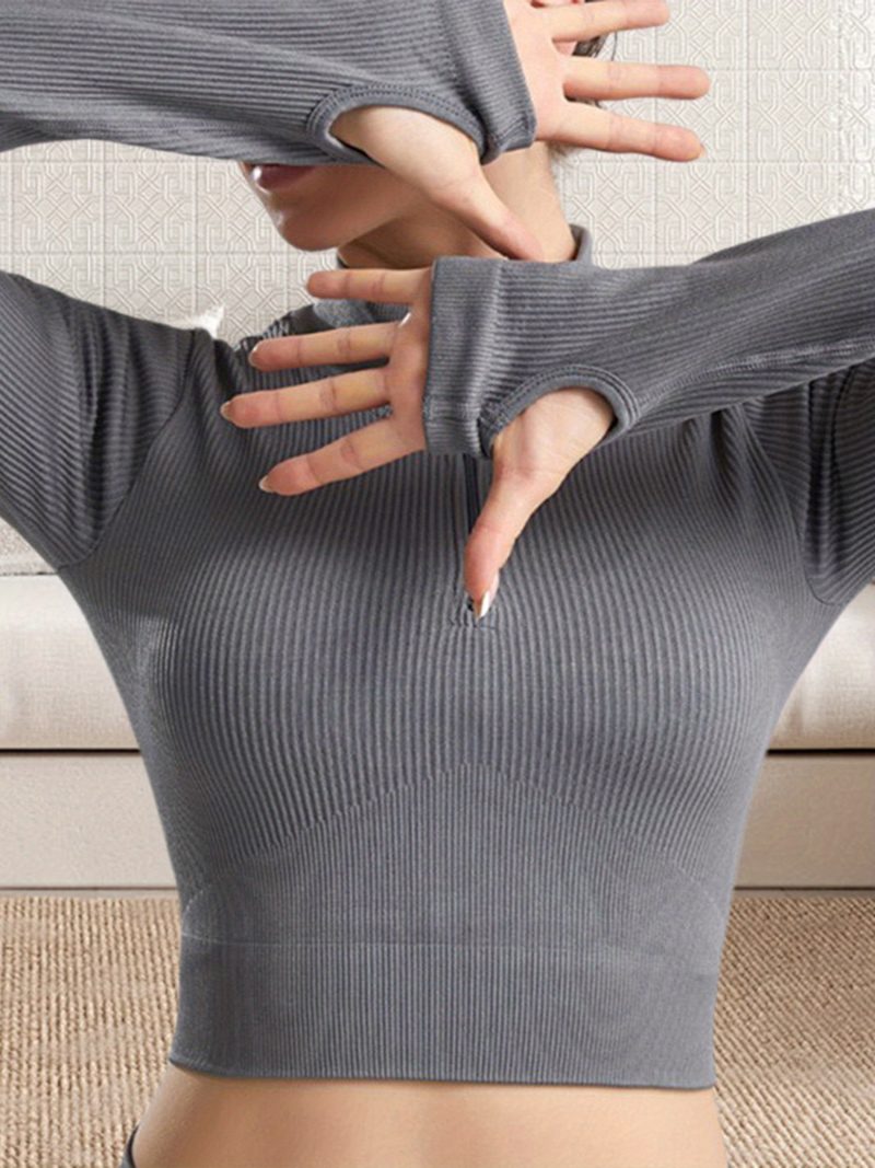 Women Workout Jacket Solid Color Quick Dry - Image 7
