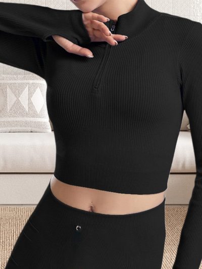 Women Workout Jacket Solid Color Quick Dry