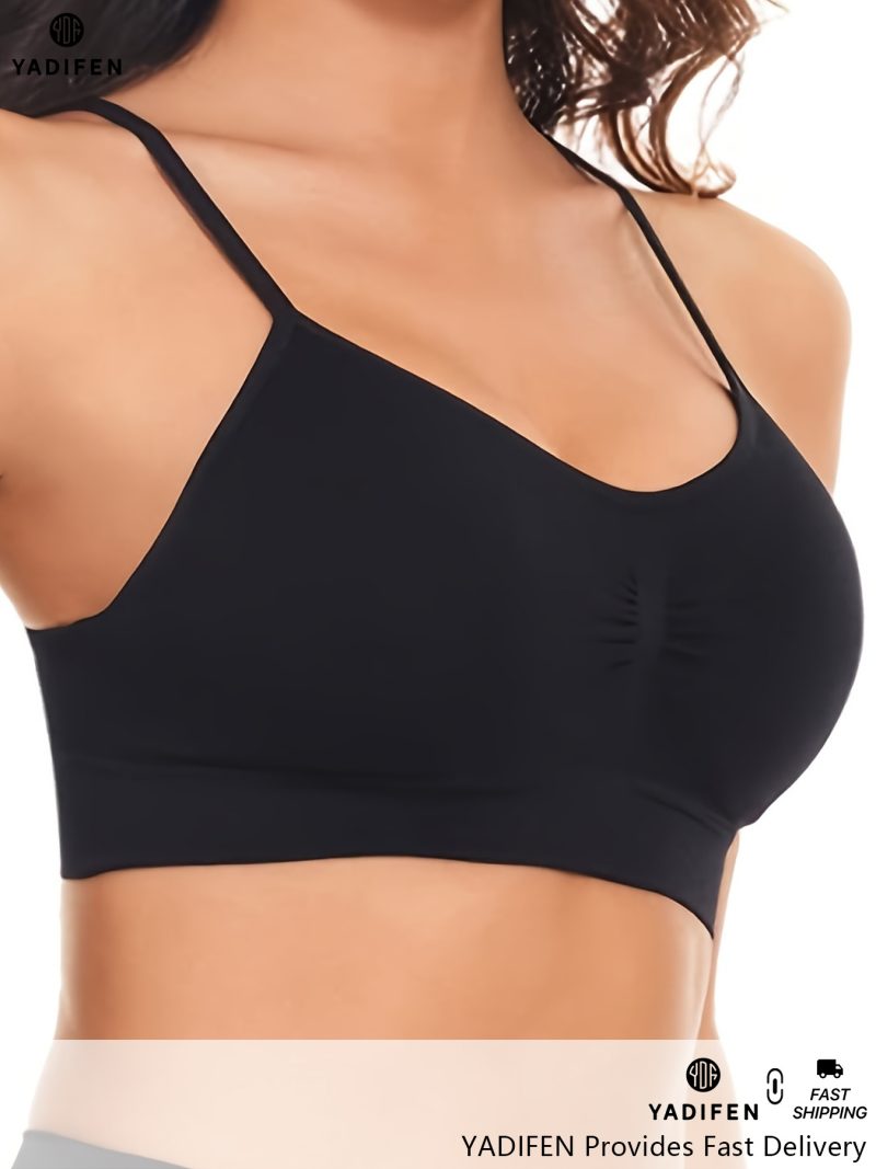 3pcs Women's Sports Bra, Seamless Wireless Comfortable Support Bra - Image 3