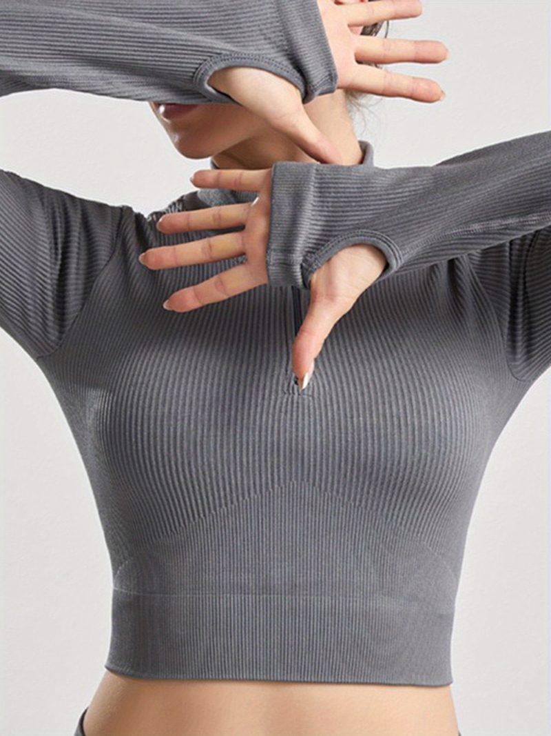 Women Workout Jacket Solid Color Quick Dry - Image 10